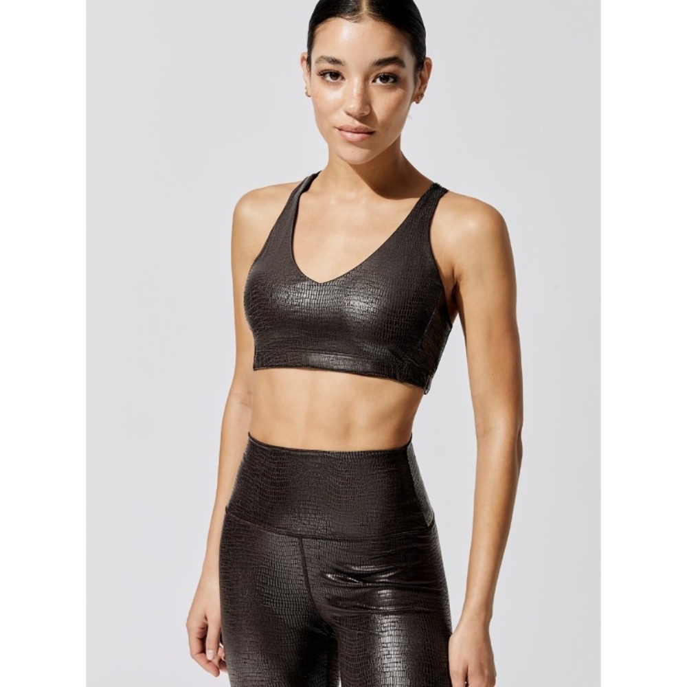 NWT Carbon38 Reptile Shine Cross Back Bra